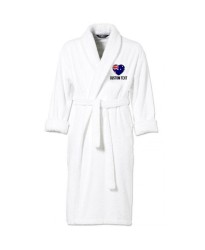 Australia Flag Heart Shape Embroidery Logo with Custom Text Embroidered Bathrobes